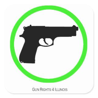 Yes Guns! 3" Guns Welcome Sticker. Square Sticker