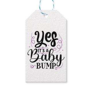 Yes It's A Baby Bump - Pregnancy Announcement Gift Tags