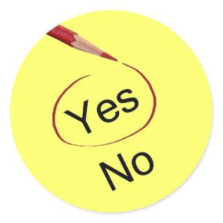 Yes, No Stickers