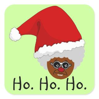 Yes, Virginia, There is a Black Santa Claus Square Sticker
