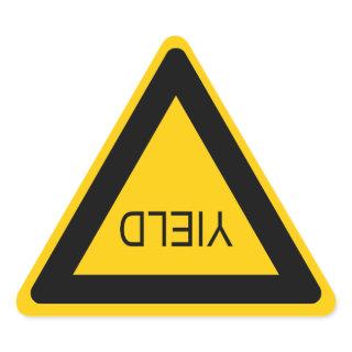 YIELD SIGN TRIANGLE STICKER