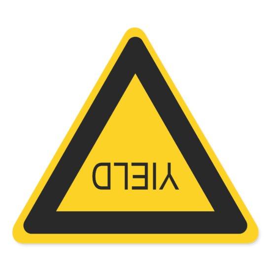 YIELD SIGN TRIANGLE STICKER