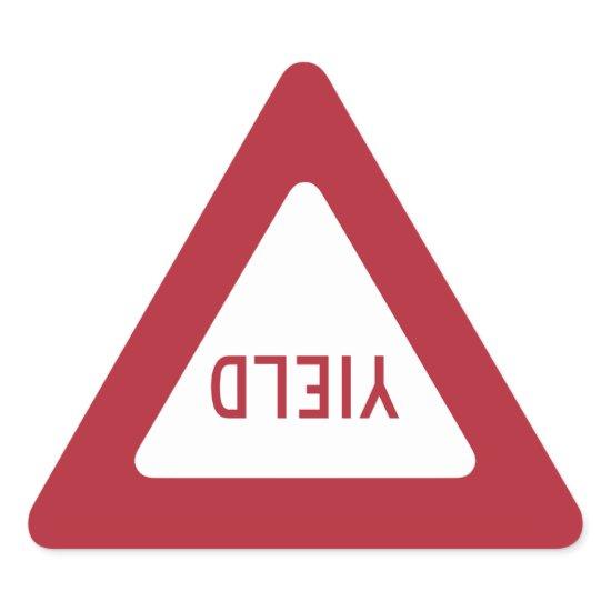 YIELD SIGN TRIANGLE STICKER