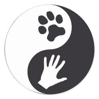 Yin and Yang Classic Round Sticker