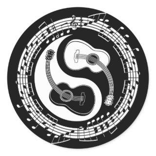 Yin Guit Notation Classic Round Sticker