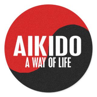 Yin Yang Aikido 1 Classic Round Sticker