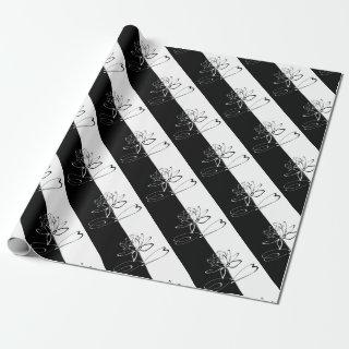 Yin Yang Black White Lotus Blossom