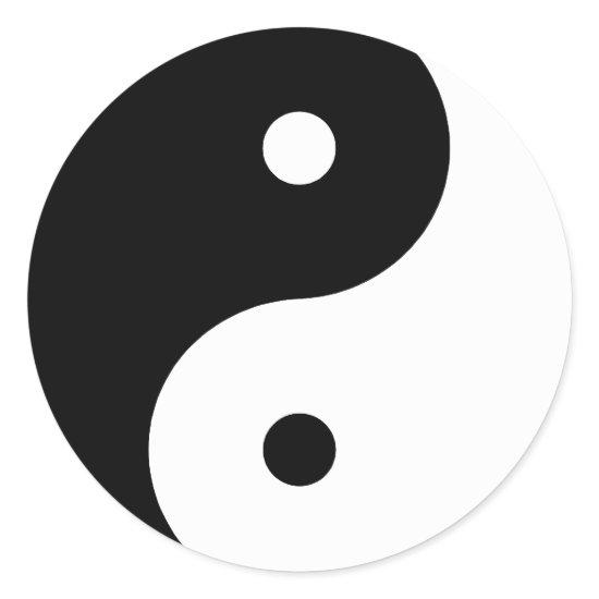 Yin Yang Classic Round Sticker