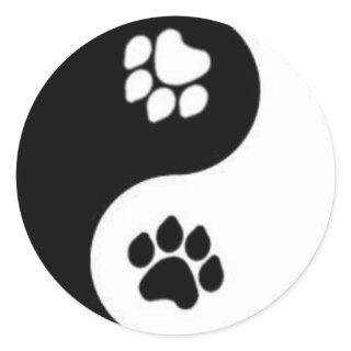 Yin & Yang Classic Round Sticker