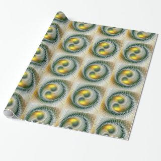 Yin Yang Green Yellow Abstract Colorful Fractal