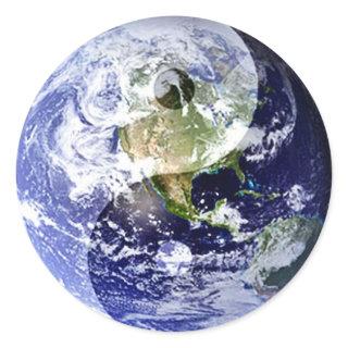 Yin-Yang Harmony on Our Planet Classic Round Sticker