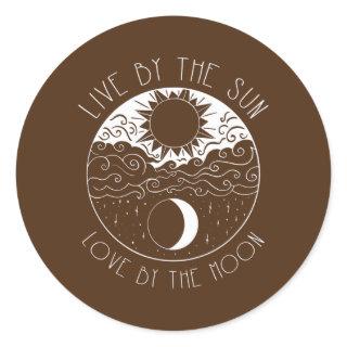 Yin Yang Mandala Sun And Moon  Classic Round Sticker