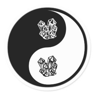 Yin Yang Rockhounding Classic Round Sticker