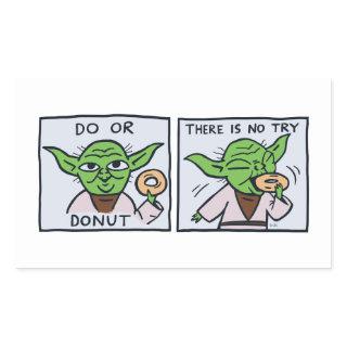 Yoda Comic Panels "Do Or Donut" Rectangular Sticker