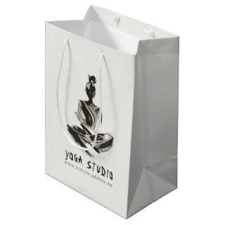 Yoga Instructor Lotus Meditation Pose Brushstrokes Medium Gift Bag