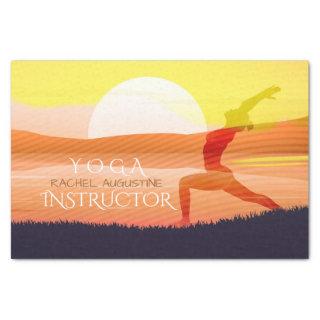 Yoga Instructor Sun Salutation Crescent Moon Pose Tissue Paper