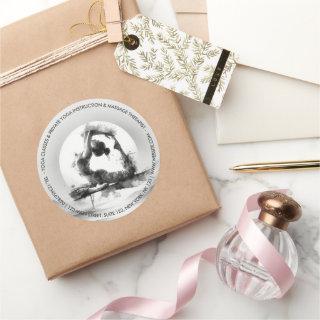Yoga Reiki One-Legged King Pigeon Pose Watercolor Classic Round Sticker