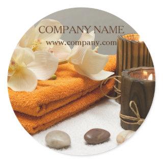 Yoga Zen Aromatherapy Skincare SPA Massage therapy Classic Round Sticker