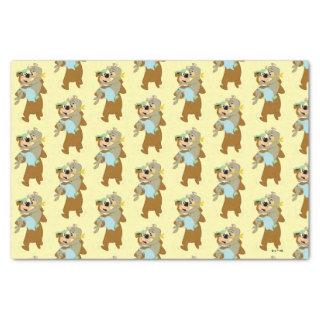 Yogi Bear Carrying Cindy Bear Tissue Paper