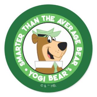 Yogi Bear Smiling Portrait Classic Round Sticker