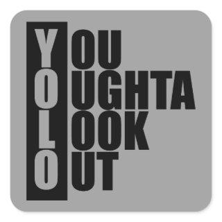 YOLO Vertical Box Square Sticker
