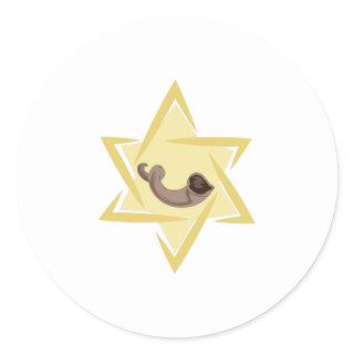 Yom Kippur Horn Classic Round Sticker
