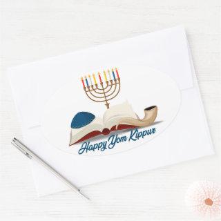 Yom Kippur  Oval Sticker