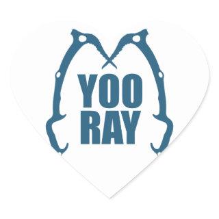 Yoo Ray (Ouray) Ice Climbing Heart Sticker