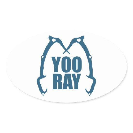 Yoo Ray (Ouray) Ice Climbing Oval Sticker