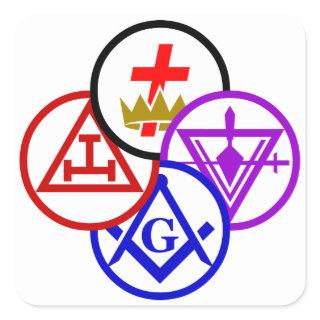 York Rite Pinwheel Square Sticker