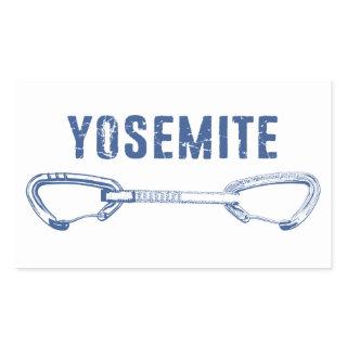 Yosemite Climbing Quickdraw Rectangular Sticker