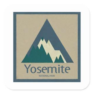 Yosemite National Park Rustic Square Sticker