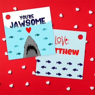 You Are Jawsome Shark Valentine Gift Tag