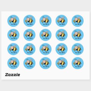 You Did It Bee Sticker Sheet - Motivational Bee