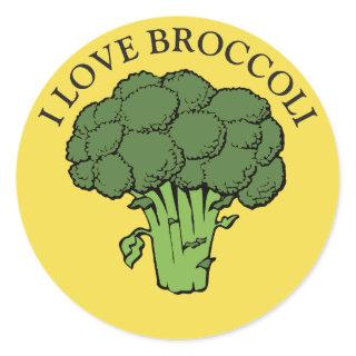 You love broccoli? classic round sticker