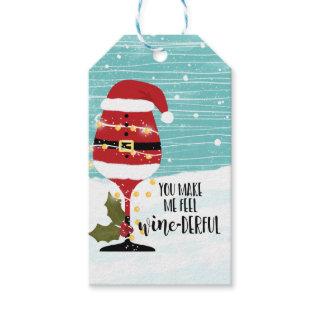 you make me feel christmas wine-derful funny wine gift tags