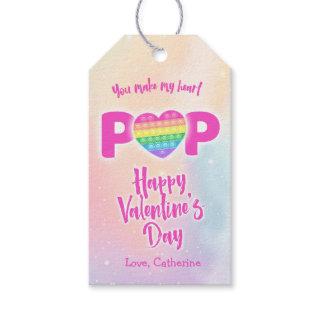 You Make My Heart Pop Valentine Gift Tag