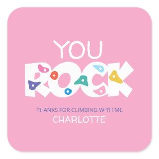 You Rock Rock Climbing Thank You Sticker