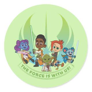 Young Jedi Adventures - The Force Is With Us Classic Round Sticker