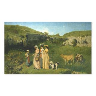 Young Ladies of the Village Rectangular Sticker