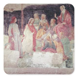 Young Man Greeted by Seven Liberal Arts Square Sticker