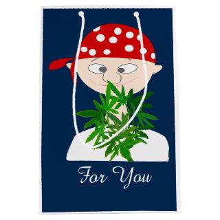 Young Man with Weed Bouquet Personalized Medium Gift Bag