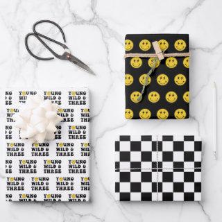 Young Wild and Three Boy 3rd Birthday Party  Sheets