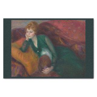 Young Woman in Green, William James Glackens  Tissue Paper