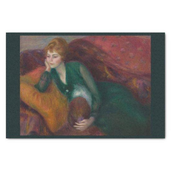Young Woman in Green, William James Glackens  Tissue Paper
