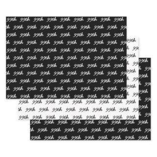 Your Age Custom Number Pattern - Black and White  Sheets