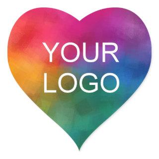 Your Business Company Corporate Team Logo Here Heart Sticker