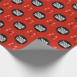 Your Business Logo Custom Red Bow