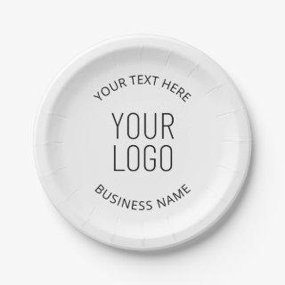 Your Business Logo & Customizable Message Paper Plates