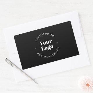 Your Business Logo & Customizable Text Template  Rectangular Sticker